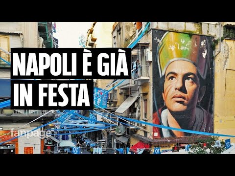 A Napoli la festa scudetto è già iniziata: viaggio nei vicoli dipinti d’azzurro