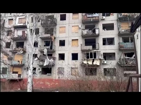 Ucraina, i palazzi di Kramatorsk distrutti dai bombardamenti russi