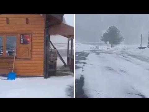 Neve sull’Etna, le immagini invernali da Piano Provenzana: «Qui meno due gradi»