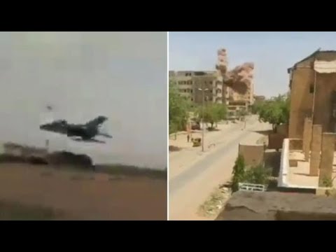 Aerei militari sorvolano Karthoum e bombardano palazzi: il video delle esplosioni