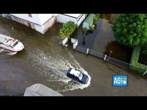 Conselice ancora allagata, le immagini dall’alto mostrano il paese alluvionato