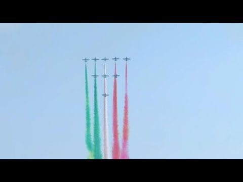 Lo show delle Frecce Tricolori per il centenario dell’Aeronautica