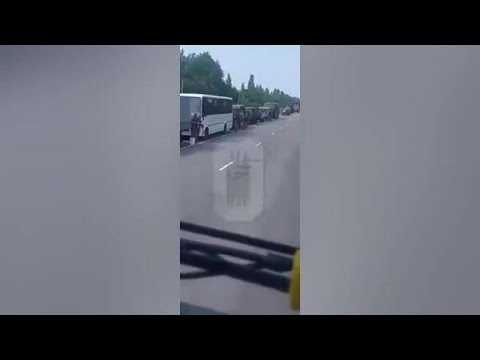 Lunga colonna di tank della Wagner sulla strada tra Rostov e Voronezh