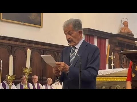 Romano Prodi ai funerali della moglie: «Siamo stati 54 anni cielo e terra. Non mi sono mai…