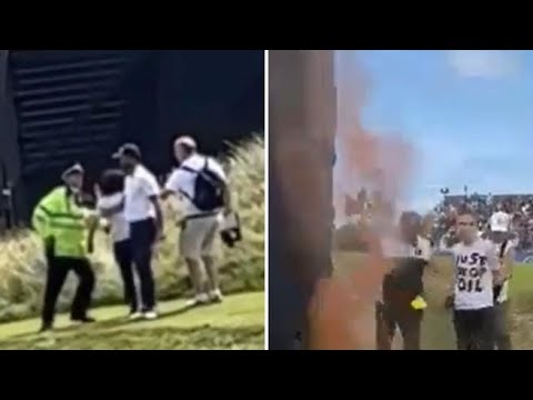 Vernice sul campo da golf: blitz degli attivisti di «Just Stop Oil» al British Open