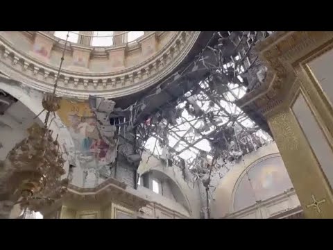 Viaggio con la delegazione italiana nella cattedrale di Odessa colpita dalle bombe