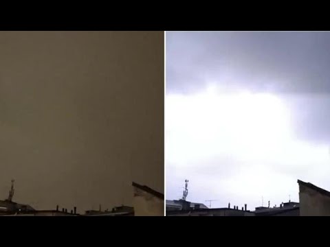 Violento nubifragio a Milano: scariche di fulmini, pioggia torrenziale e grandine