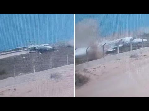 Aereo esce di pista durante l’atterraggio: il video dello spaventoso incidente