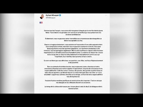L’appello del campione Mbappé contro gli scontri  in Francia: «La violenza non risolve nulla»