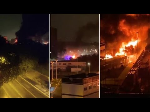 Ancora violenze nella notte in Francia, a Parigi enorme incendio in un deposito di autobus