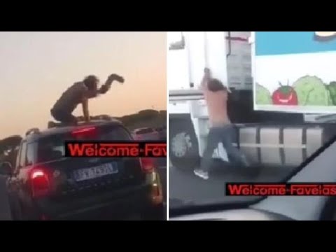 Roma, attimi di panico sul raccordo anulare: un uomo blocca il traffico e prende a sassate…