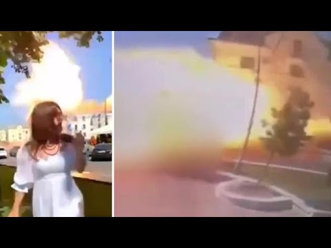 Il momento in cui le bombe cadono su Chernihiv: l’esplosione immortalata in un video