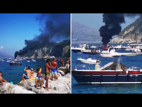 Un’imbarcazione è andata a fuoco ed è colata a picco al largo di Capri: tratto in salvo l’unico…