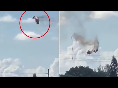 La coda va in fiamme, si avvita su sé stesso e cade a picco: precipitato un elicottero in Florida