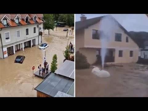 Inondazioni e smottamenti in Slovenia: in un giorno caduta la quantità di pioggia di un mese