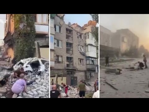 Missili russi su un edificio residenziale a Pokrovsk, nel Donetsk: ci sono vittime