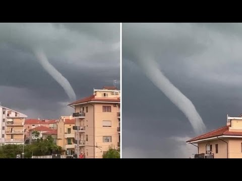 Il video della tromba d’aria che si è abbattuta su Francavilla al Mare