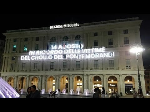 La Liguria ricorda le vittime del Ponte Morandi e proietta i loro nomi sul palazzo di piazza De…