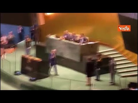 Biden all’Onu, la sala si svuota al termine del suo intervento, ecco il via vai