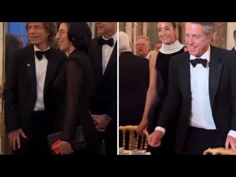 Mick Jagger, Charlotte Gainsbourg e Hugh Grant alla cena con re Carlo a Versailles
