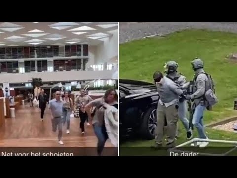Rotterdam, la fuga delle persone dopo gli spari