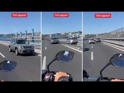 Il suv viaggia in retromarcia sulla tangenziale di Napoli: il video folle