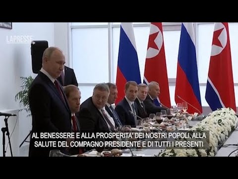 Putin a Kim: «Brindiamo al rafforzamento dell’amicizia tra i nostri paesi»