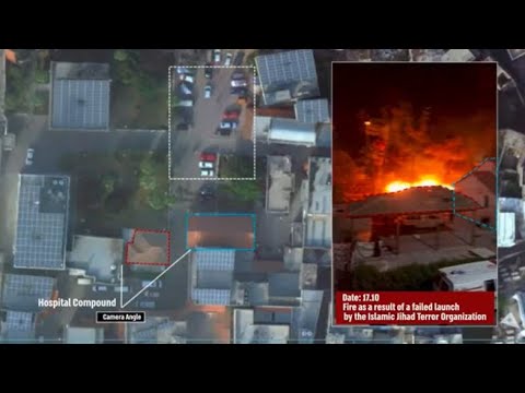 «L’area dell’ospedale prima e dopo il fallito lancio di un razzo della Jihad»: il video mostrato…