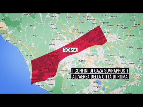 Quanto è grande la Striscia di Gaza rispetto alle città italiane