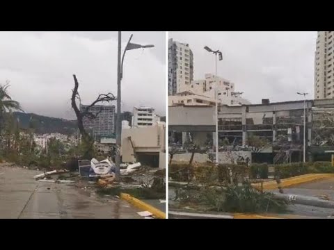 Acapulco devastata dall’uragano Otis: senza luce e senza collegamenti