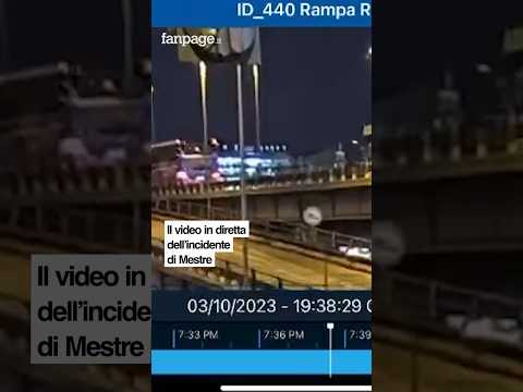 Mestre, il momento dell’incidente del bus [IMMAGINI VIDEOSORVEGLIANZA] #shorts #news