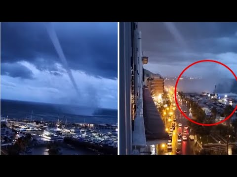 Il video della tromba d’aria che ieri ha toccato terra a Salerno