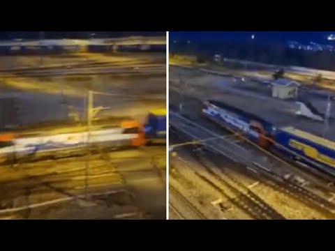 Guasto ai freni, a Domodossola il macchinista si lancia in corsa: il video del treno merci senza…
