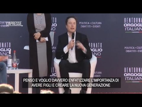 Atreju, Elon Musk: «Fate figli, a rischio la nuova generazione»