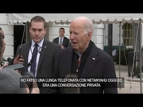 Biden dopo telefonata con Netanyahu: «Non ho chiesto il cessate il fuoco»