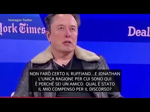 La gaffe di Musk: «Jonathan, sono qui perché sei un amico». Il cronista: «Io sono Andrew»