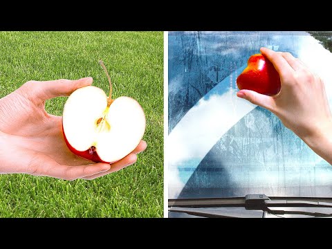 Lavare il parabrezza con una mela + 50 consigli utili