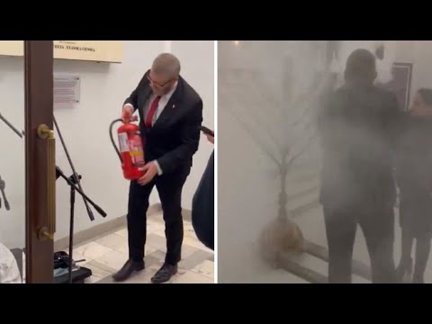 Polonia, il deputato dell’ultradestra spegne le candele di Hanukkah in Parlamento con un…