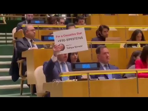 «Volete il cessate il fuoco? Telefonate a Hamas» e l’ambasciatore israeliano all’ONU mostra il…