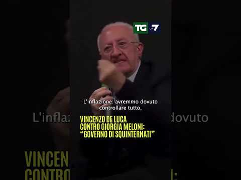 Vincenzo #DeLuca contro Giorgia #Meloni: “Governo di squinternati”