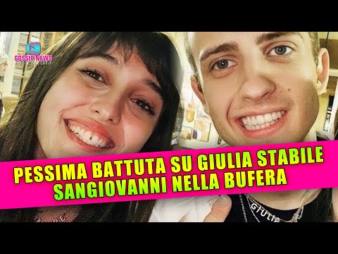 Sangiovanni e La Pessima Battuta Su Giulia Stabile: Il Web Infuriato!