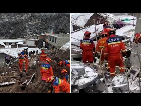 Le immagini della frana nello Yunnan, in Cina: oltre 47 le persone sepolte sotto le macerie