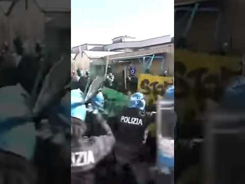 Vicenza, la polizia carica il corteo contro la presenza di Israele alla Fiera dell’Oro #shorts #news