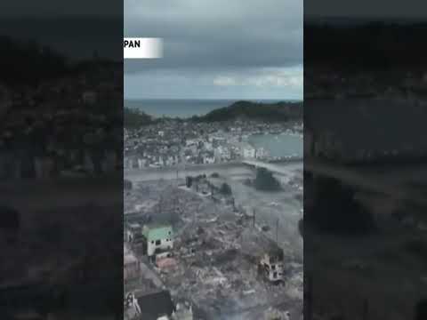 Giappone: la devastazione lasciata dal terremoto vista dalle immagini del drone