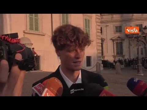 Jannik Sinner a Quirinale: “Un onore essere qui”