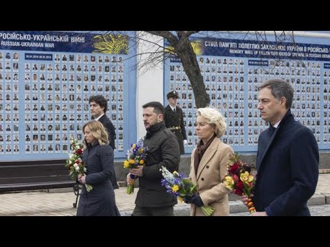 Meloni e i leader occidentali a Kiev per il secondo anniversario dell’aggressione russa