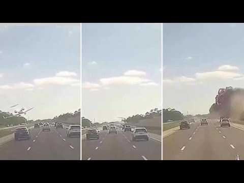 Florida, aereo precipita sull’autostrada trafficata e colpisce un veicolo: la dashcam filma lo…