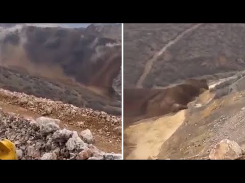 Il momento in cui la frana travolge una miniera d’oro in Turchia: 9 operai dispersi sotto le…