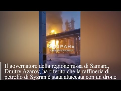 Russia, raffineria attaccata da drone in fiamme a Syzran