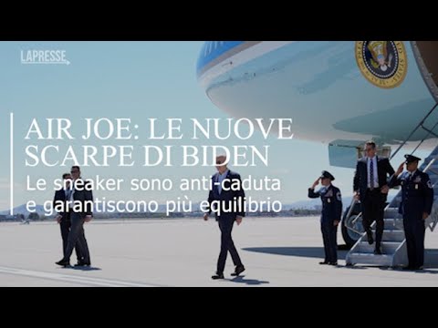 Il segreto anti-caduta di Biden, sono le nuove scarpe “Air Joe”